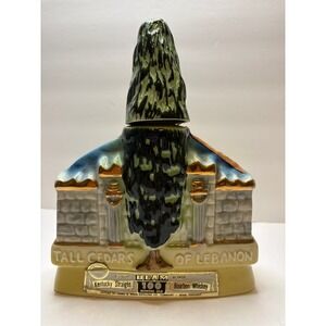 Vintage Jim Beam 1971 Tall Cedars of Lebanon Regal China Bourbon Empty Decanter